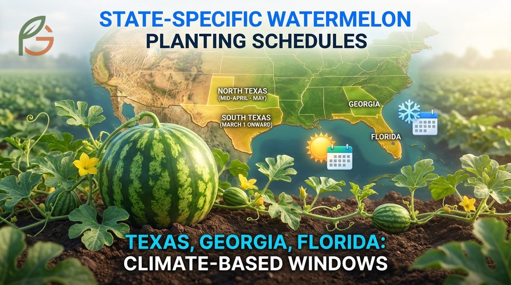 State specific planting schedules vary significantly with southern states planting as early as March.