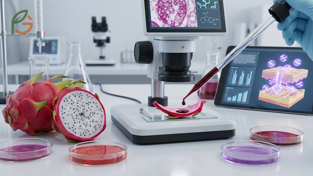 Topical dragon fruit application using fresh pulp on the face for 15 to 20 minutes to deliver concentrated antioxidants.