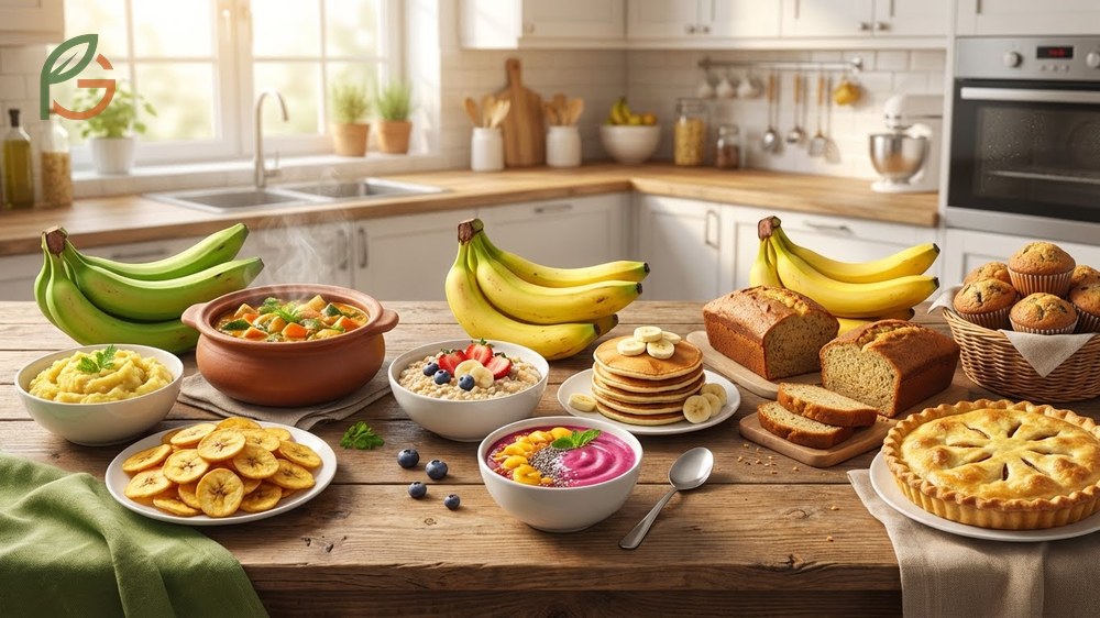 Burro banana uses range from savory fried chips when green to sweet mashed desserts when the peel spots brown.