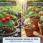 How often to water tomato plants depends on soil type with sandy soil needing water 3 to 4 times per week.
