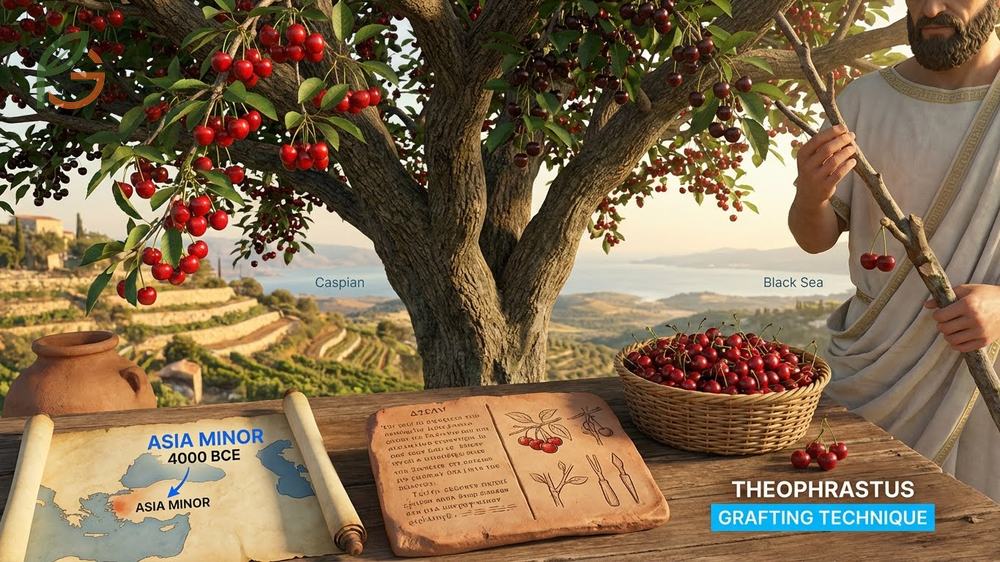 Where do cherries come from tracing origins to Asia Minor and Roman cultivation history.