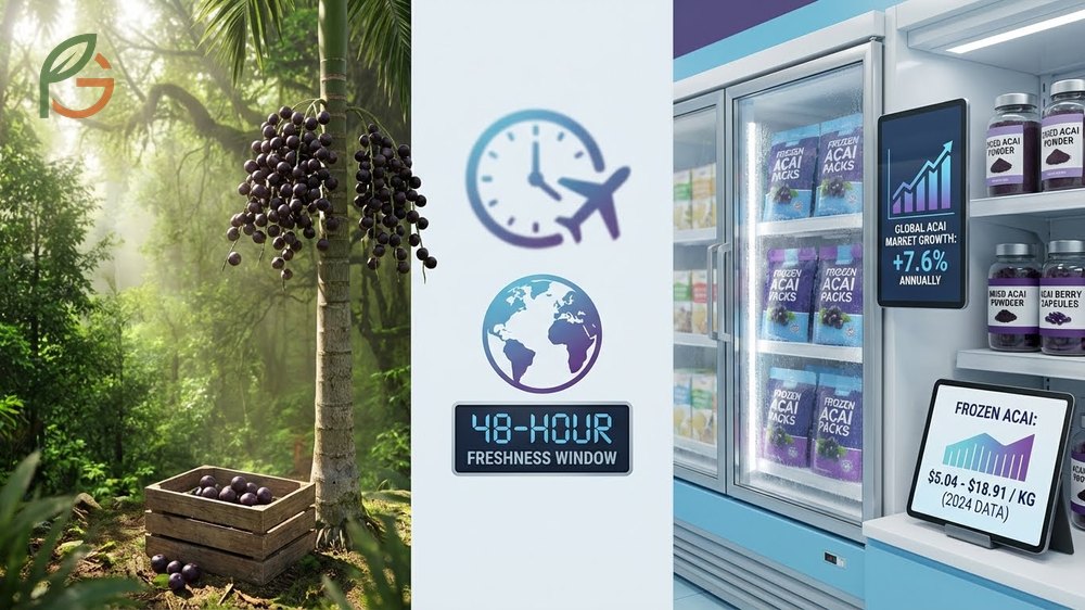 Where to buy acai berries at major retailers where frozen prices range from 5 to 19 dollars per kg.