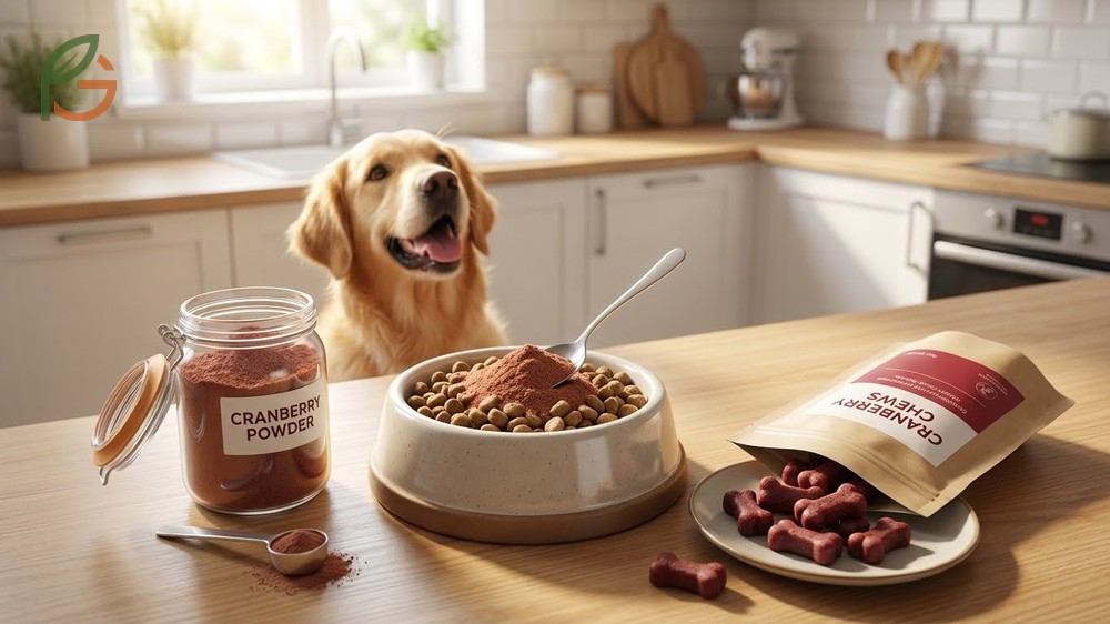 Cranberry chews for dogs and powder options provide palatable alternatives that mix easily with daily meals.