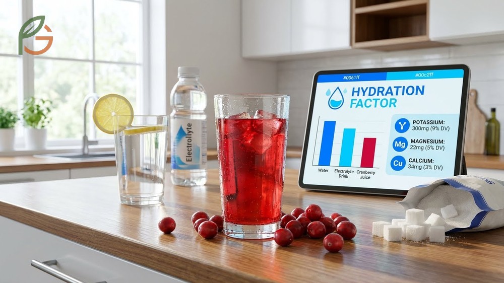 Is cranberry juice hydrating explanation comparing it to water and sports drinks.