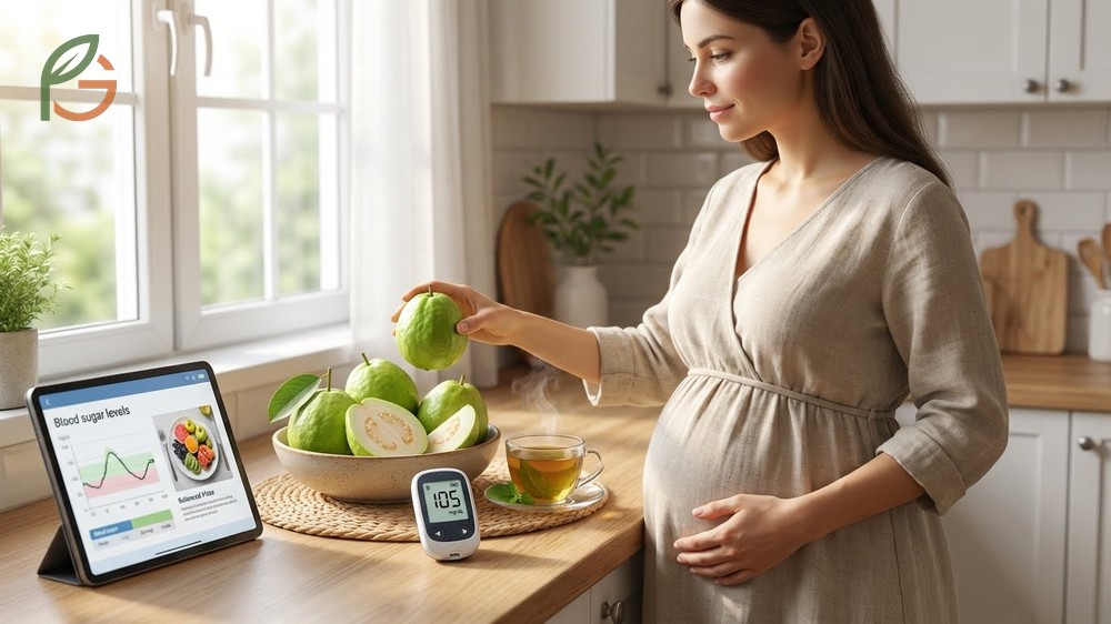 Gestational diabetes and guava consumption involves pairing small portions of the fruit with protein to minimize glucose spikes.