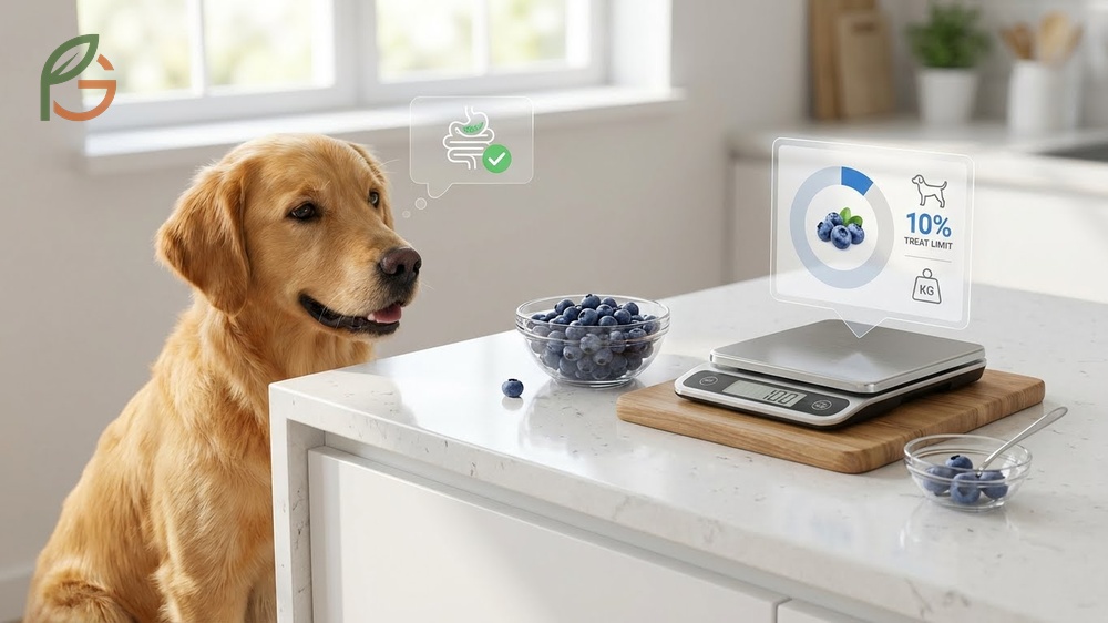 How many blueberries can a dog eat chart based on weight to prevent digestive upset.