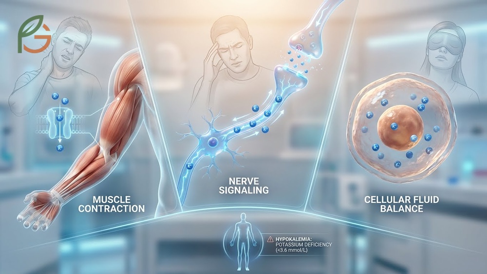 Symptoms of potassium deficiency like muscle weakness and fatigue that avocados can help prevent.