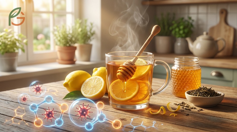 Antioxidant benefits tea combines phenolic acids from honey with vitamin C to protect cells from oxidative damage.