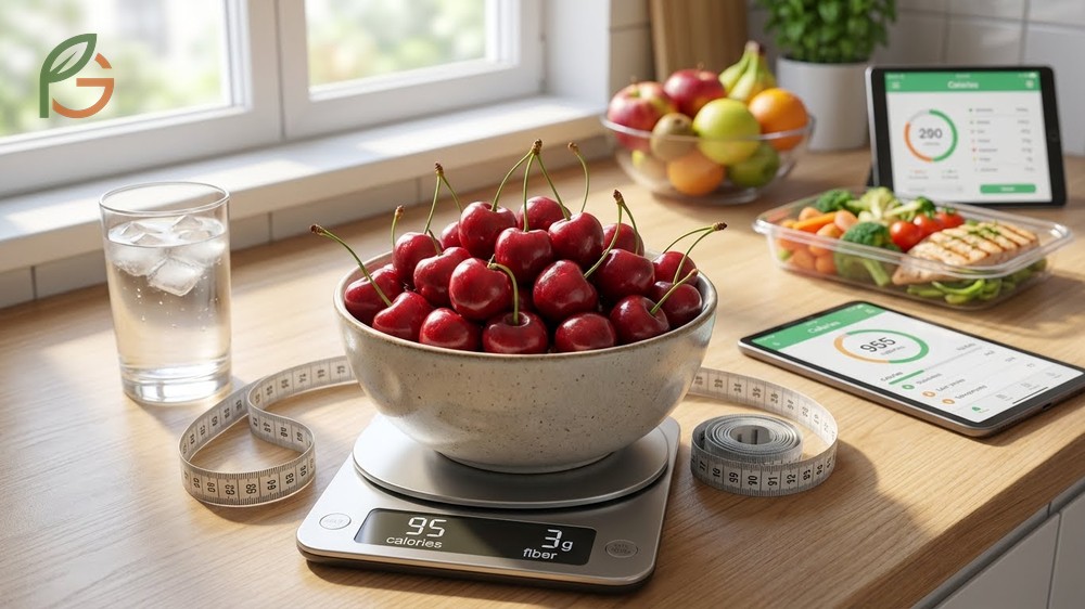 Low energy density cherries paired with yogurt as a healthy snack supporting sustainable weight loss goals.