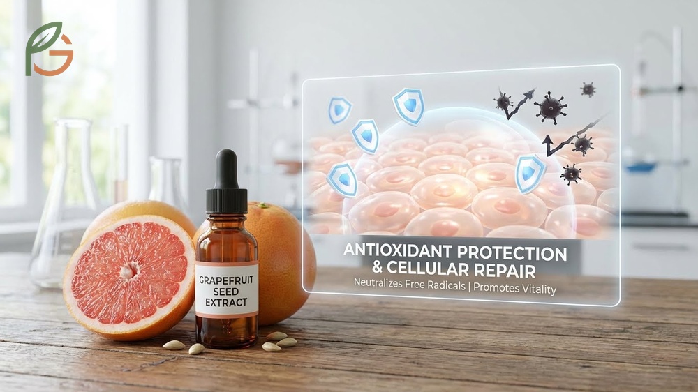 Benefits of grapefruit seed extract extend to digestive health by balancing gut bacteria and reducing bloating.