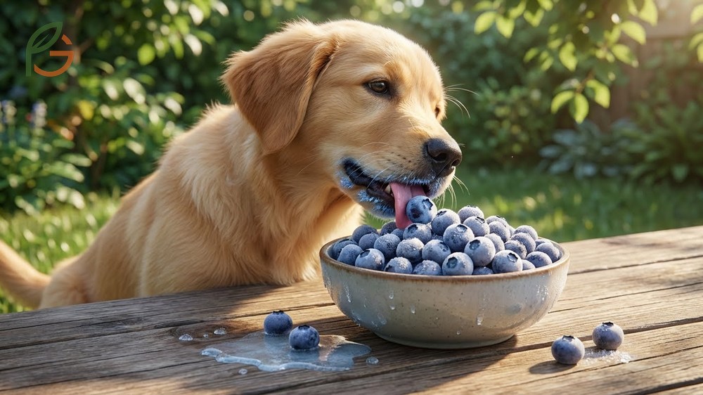 Can dogs eat frozen blueberries description highlighting them as crunchy treats for hot weather.