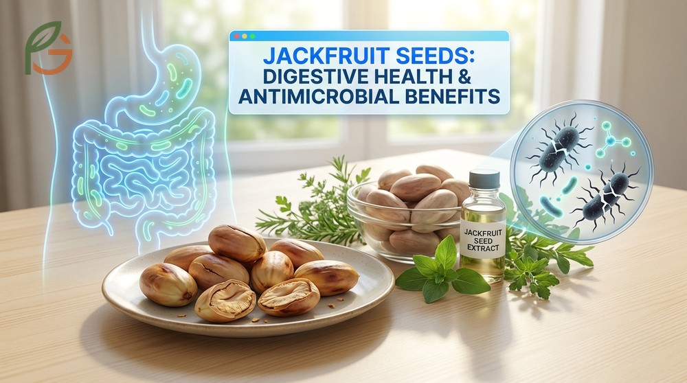 Health benefits of jackfruit seeds include improved digestion from fiber content and potential antimicrobial properties.