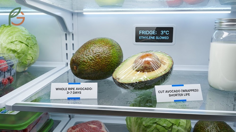 How long do avocados last in the fridge extends to one week for whole ripe fruit.