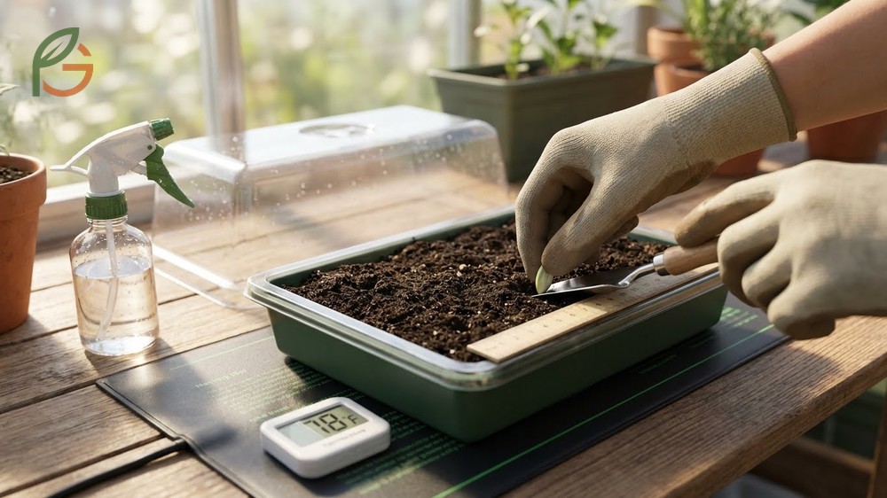 How to germinate cucumber seeds requires consistent warmth around 84 degrees Fahrenheit and moist soil at a depth of 1 inch.