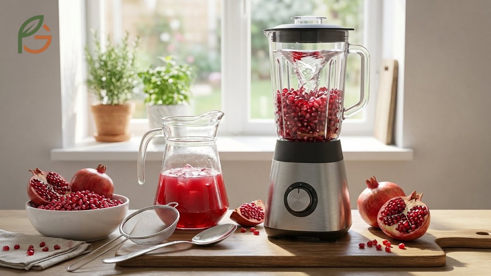 How to make pomegranate juice using a blender takes just 15-20 seconds to extract fresh liquid from arils.