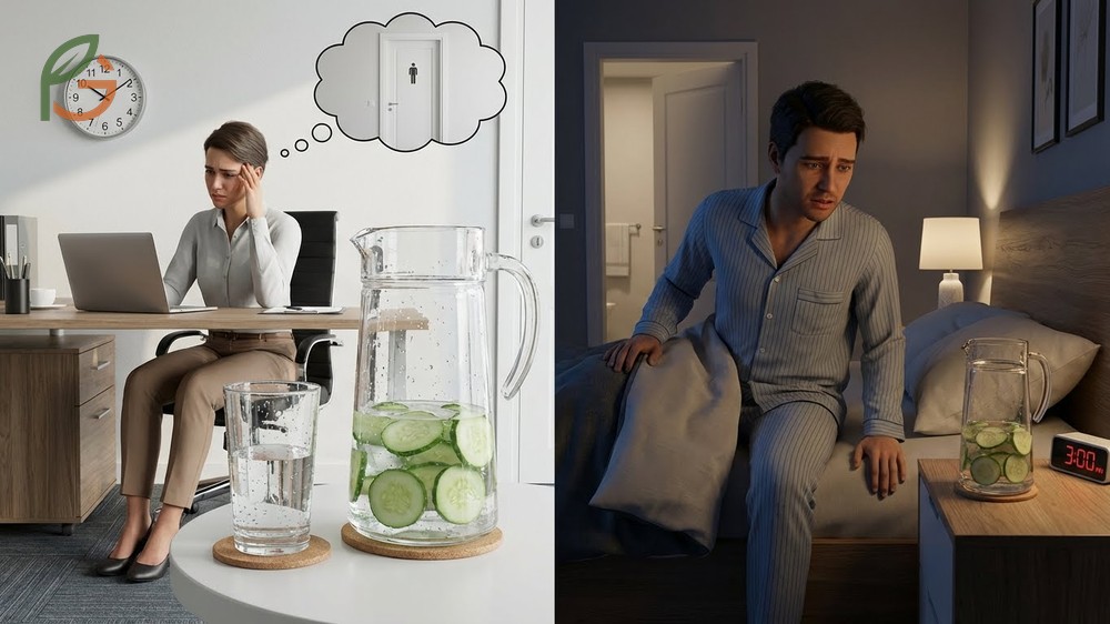 Side effects of cucumber water such as increased urination frequency and potential digestive discomfort.