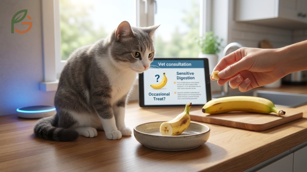 Are bananas safe for cats depends on limiting portions to small quarter inch cubes to prevent choking hazards.