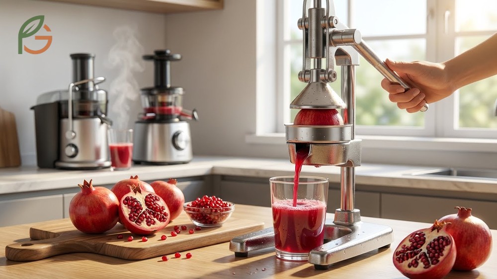 Best juicer for pomegranate is a lever-press model that extracts 20-30 percent more juice than rotary types.