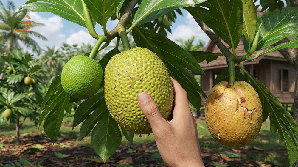 How to tell if breadfruit is ripe by understanding the maturity window and harvest timing.