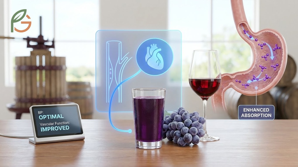 Concord grape juice benefits for blood pressure reduction and immune support.