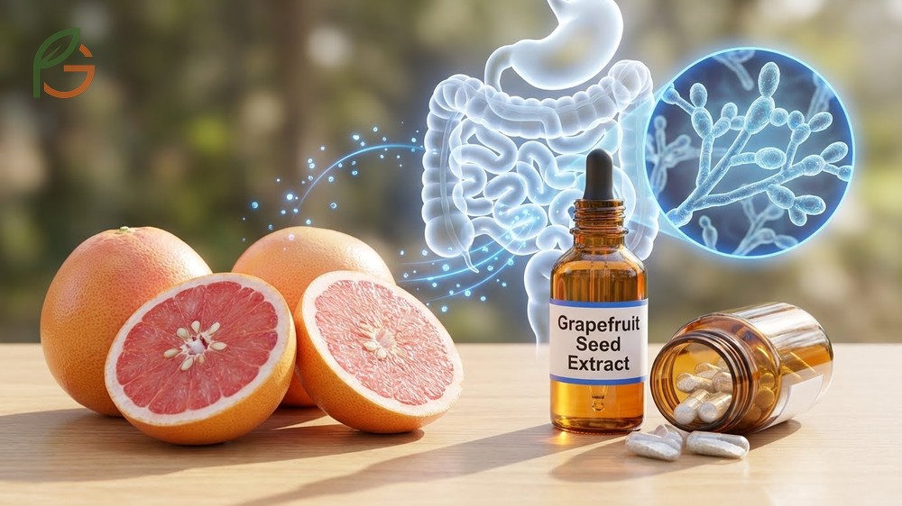 Grapefruit seed extract for candida aims to treat yeast overgrowth using natural antifungal properties effectively.