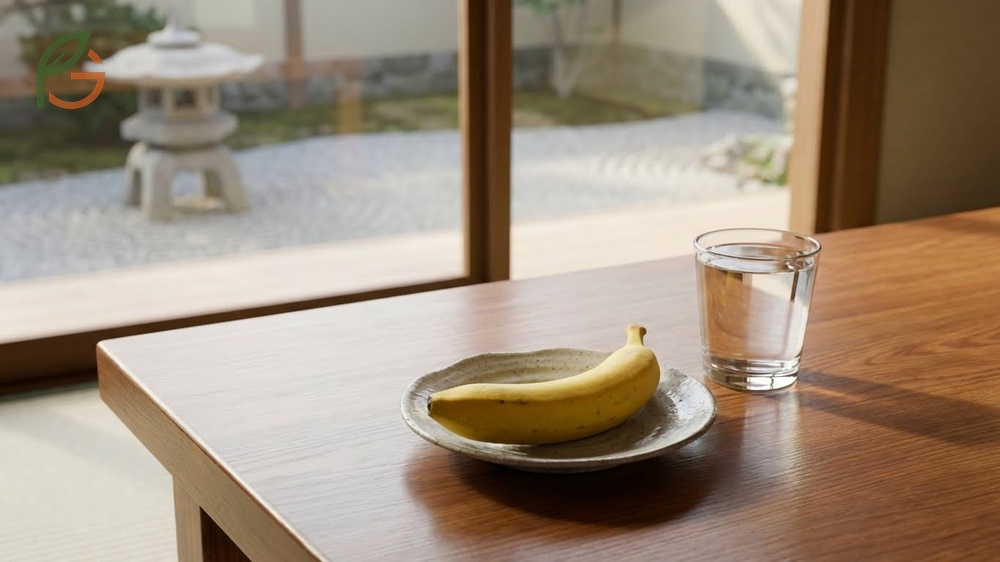 Japanese banana diet principles emphasizing mindful eating and hara hachi bu for sustainable health.