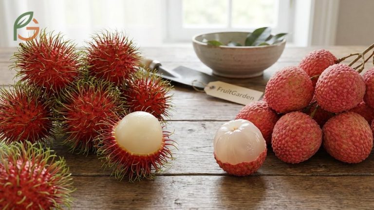 Rambutan vs lychee fruit comparison illustrating key differences in appearance taste and nutritional profile.