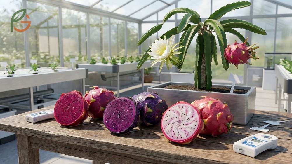 Dragon fruit cultivars developed for high yield and self fertility like the productive Physical Graffiti and Bien Hoa Red.