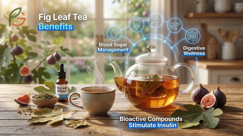 Fig leaf tea benefits improving insulin sensitivity by up to 25 percent in clinical trials.