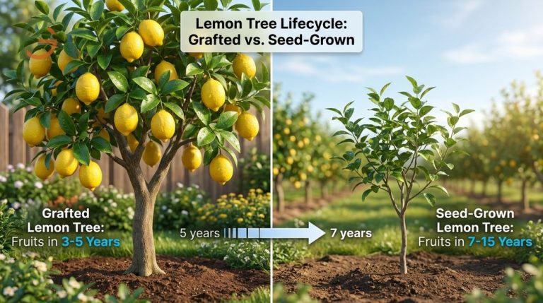 How long does it take to grow a lemon tree varies as seed grown trees need 7 to 15 years to produce fruit.