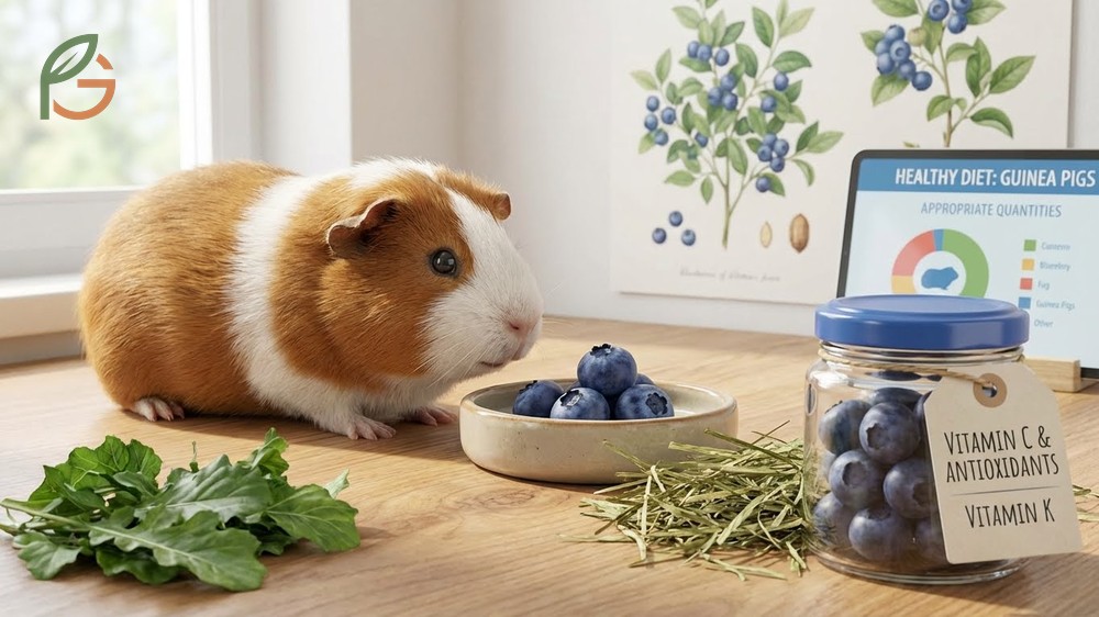 Can guinea pigs eat blueberries safety facts regarding vitamin C content and sugar risks.