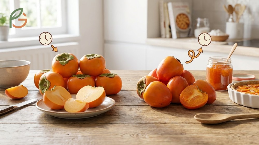 Which persimmon type to choose depends on patience for ripening versus preference for crisp apple-like textures immediately.
