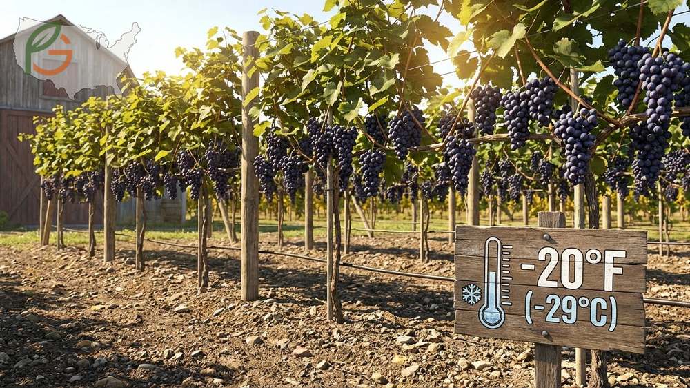 Growing Concord grapes guide for cold climates including soil and sun requirements.