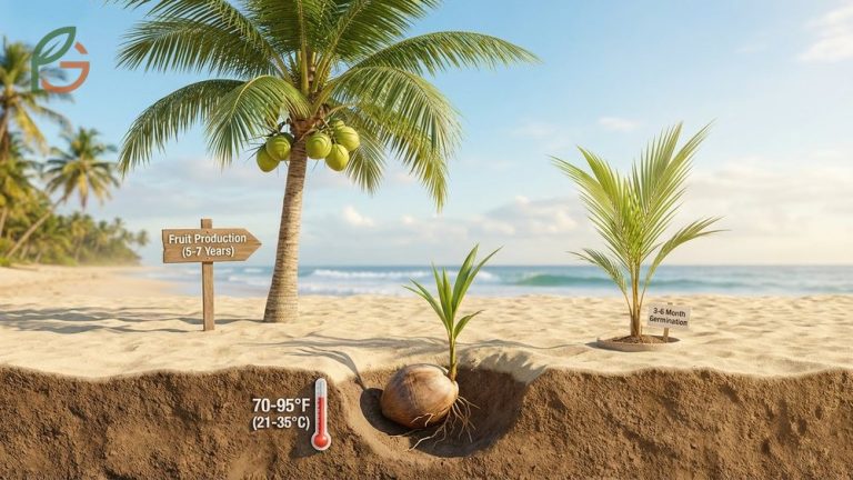 How to grow coconut tree successfully in tropical zones with proper soil requirements and temperature conditions.