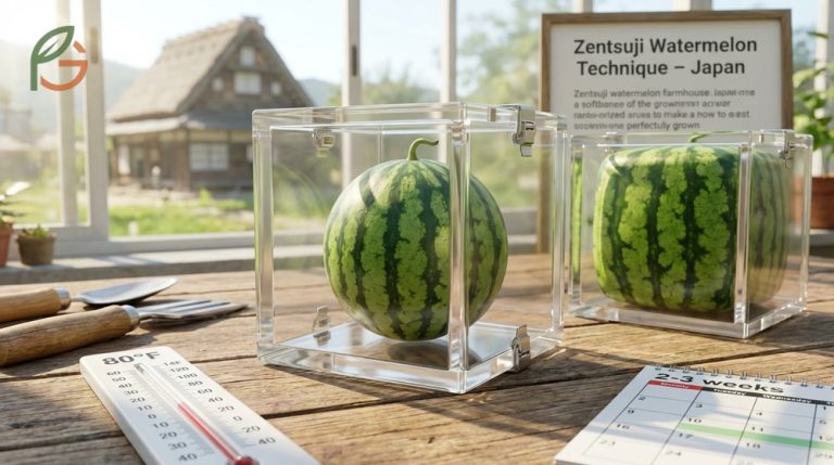 How to grow square watermelon using a cube mold with temperatures between 70 and 85 degrees for decorative fruit.