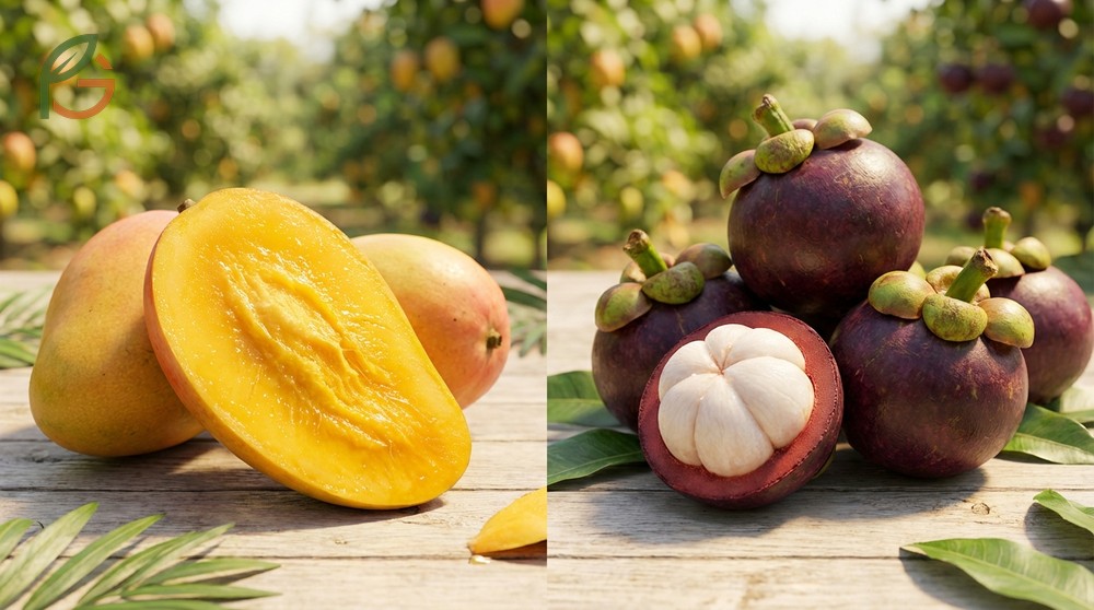 What does mangosteen taste like compared to mango reveals a melting texture without the fibrous pulp of mangoes.
