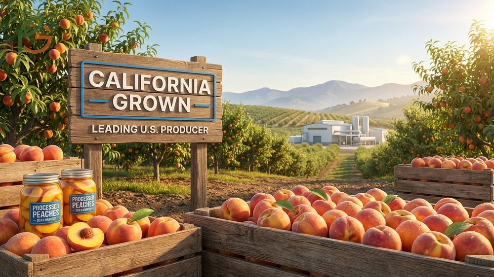 California orchards produce significantly more peaches than any other state with diverse microclimates supporting extended harvests.