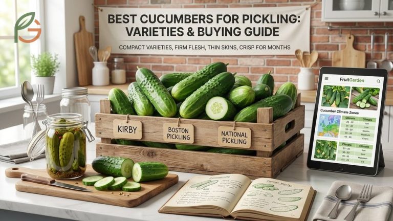 Best cucumbers for pickling guide featuring Kirby and Boston varieties for crunchy homemade pickles.