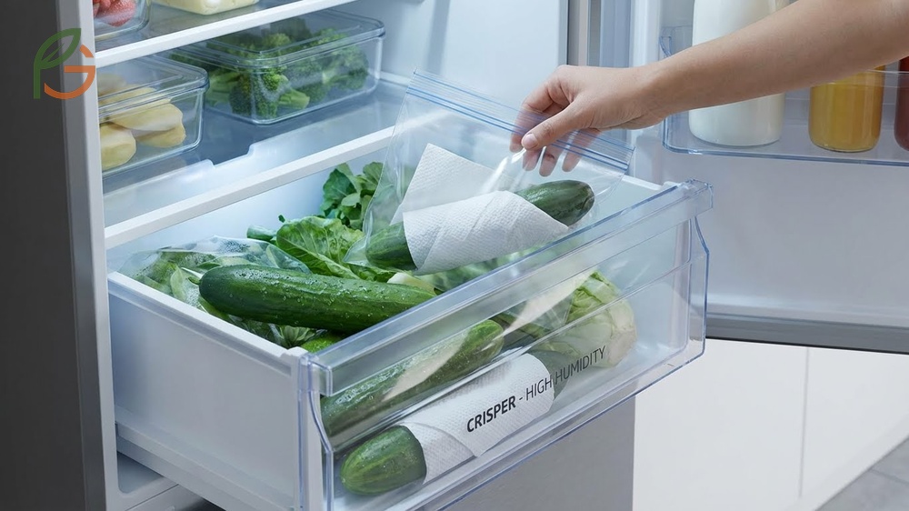 The best way to store cucumbers uses the paper towel method in a plastic bag to absorb excess moisture and prevent rot.