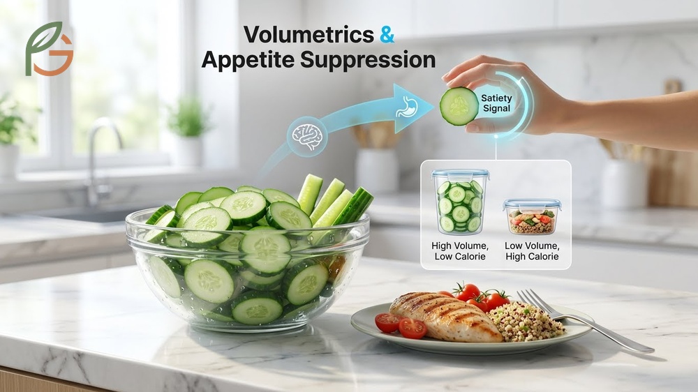 Does cucumber help in weight loss by increasing satiety signals and reducing meal calorie intake by up to 12 percent.