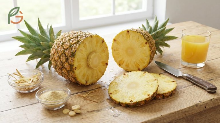 Eating pineapple core provides high fiber and concentrated bromelain for digestive health and inflammation.