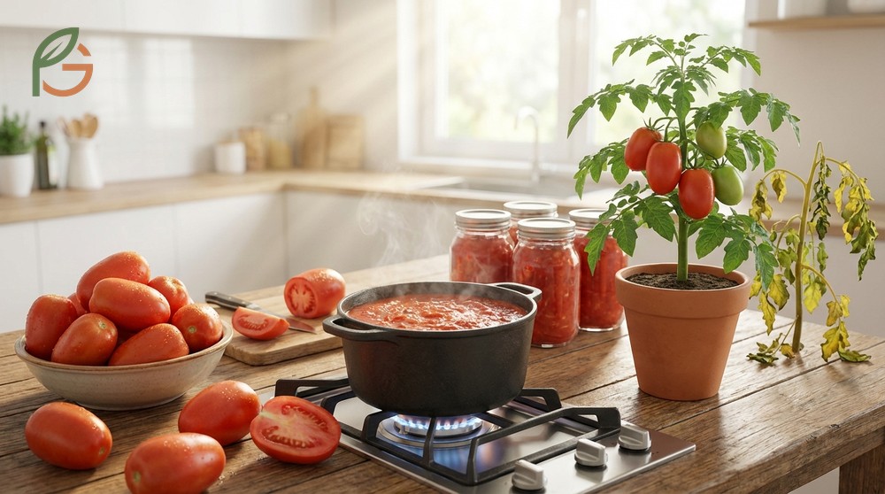 Roma tomato characteristics include determinate growth to 4-6 feet and a nutritional profile offering 18.2mg of vitamin C per fruit.