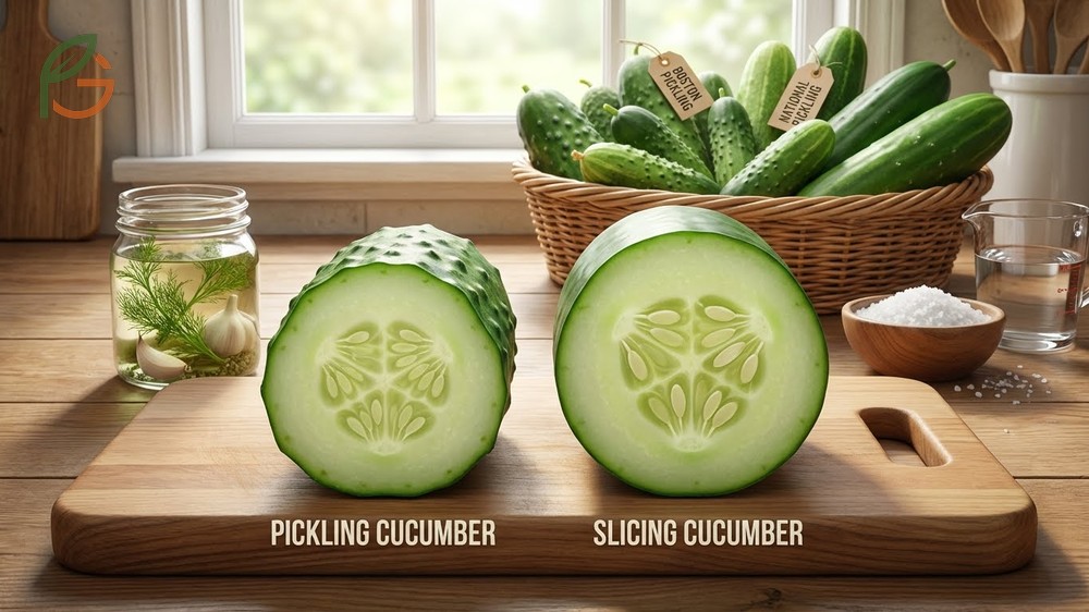 Best cucumbers for pickling varieties like National Pickling and Bush Pickle that produce firm 3 inch fruits.