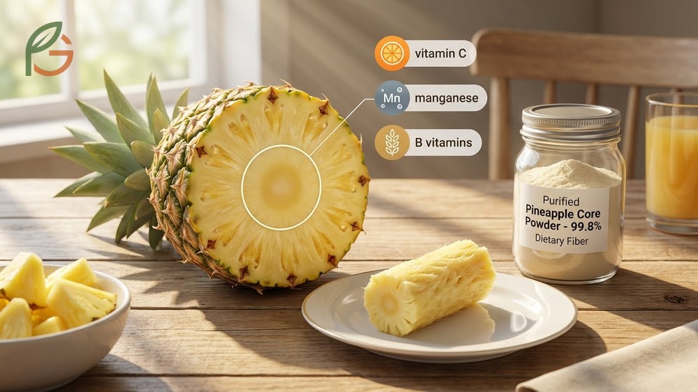 Eating pineapple core offers dense dietary fiber and essential nutrients with fewer calories than flesh.
