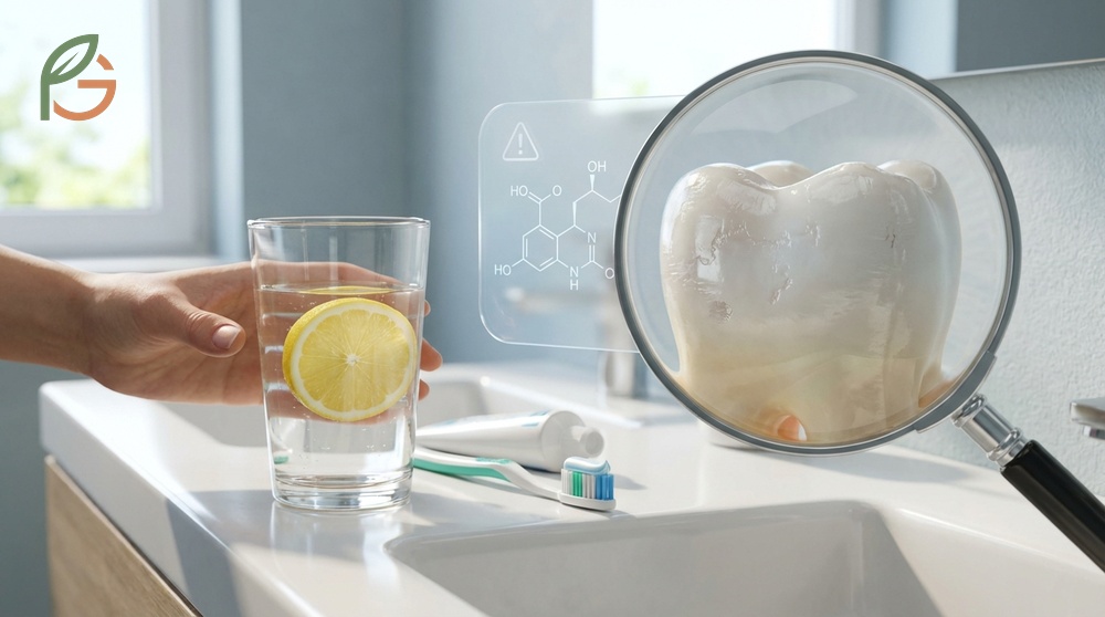 Side effects of lemon water for female health involve hormonal sensitivity and potential stomach irritation.