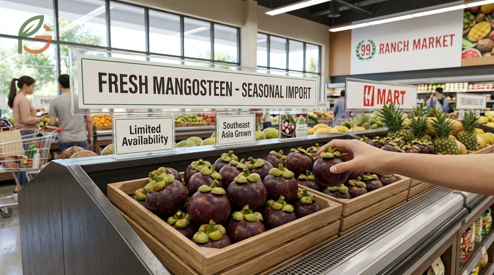 Where to buy mangosteen includes Asian supermarkets like H Mart or online vendors during summer seasons.