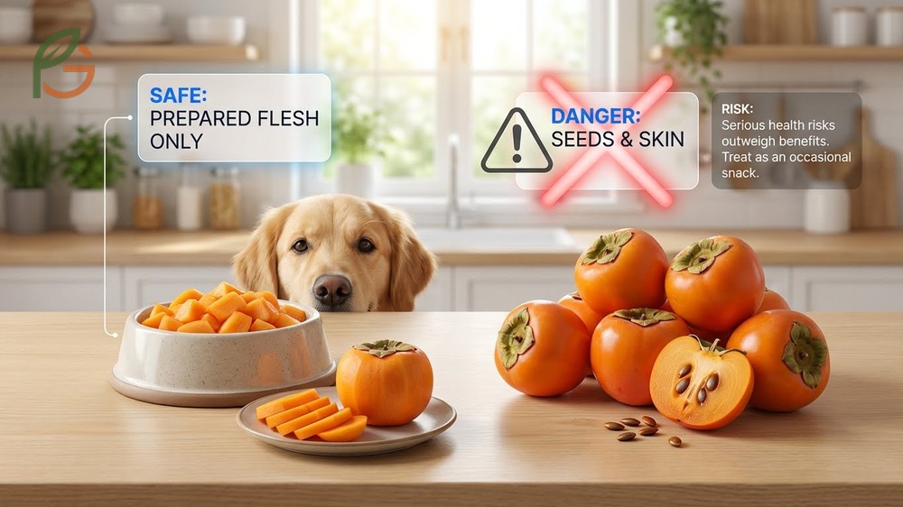 Can dogs eat persimmons effectively if owners limit fruit treats to no more than 10% of daily caloric intake to maintain health.