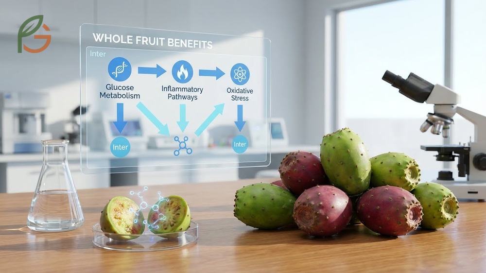 Prickly pear health benefits including blood sugar management and anti-inflammatory effects.