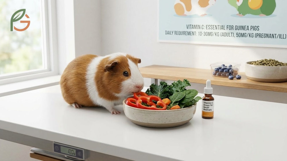 Vitamin C for guinea pigs importance as they cannot synthesize this essential nutrient naturally.