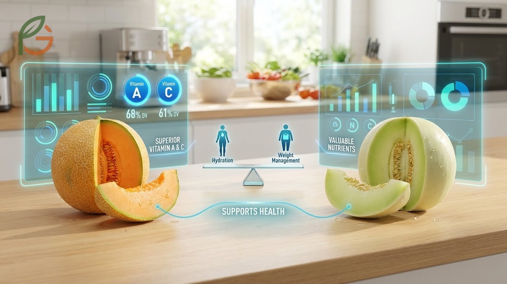 Which melon is healthier depends on needs as cantaloupe offers more vitamins while honeydew provides energy.